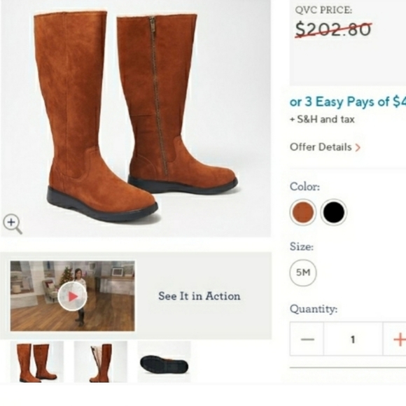 Clark's Tan Suade long boot size 7 NWOT - Picture 6 of 7